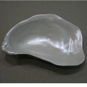 The Royal Standard White Ceramic Oyster Shell Serving Bowl Coastal Decor 136521
